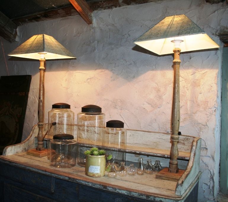 Pair of 19th Century Fragment Lamps