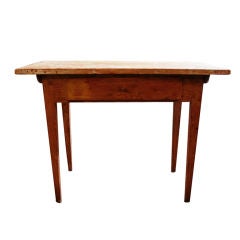 Antique Swedish Country Table with a Drawer