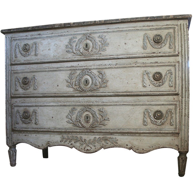 French Dresser with a Faux Marble Top For Sale