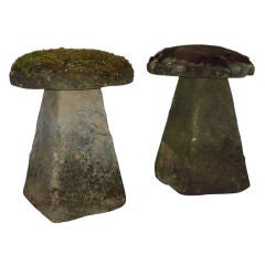 Antique Pair of Cotswold Staddle Stones