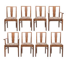 Gordon Russell set of eight oak dining chairs, England circa 1930