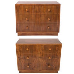Pair of Gordon Russell Walnut Chests of Drawers