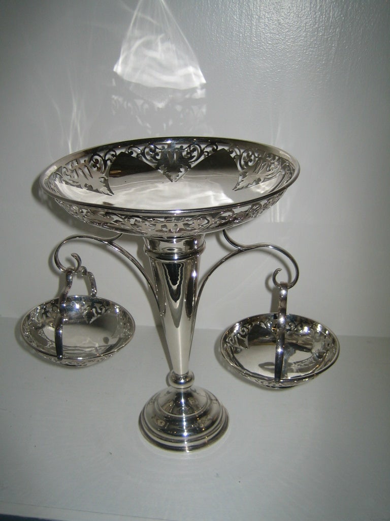 Silver Plated Basket Epergne