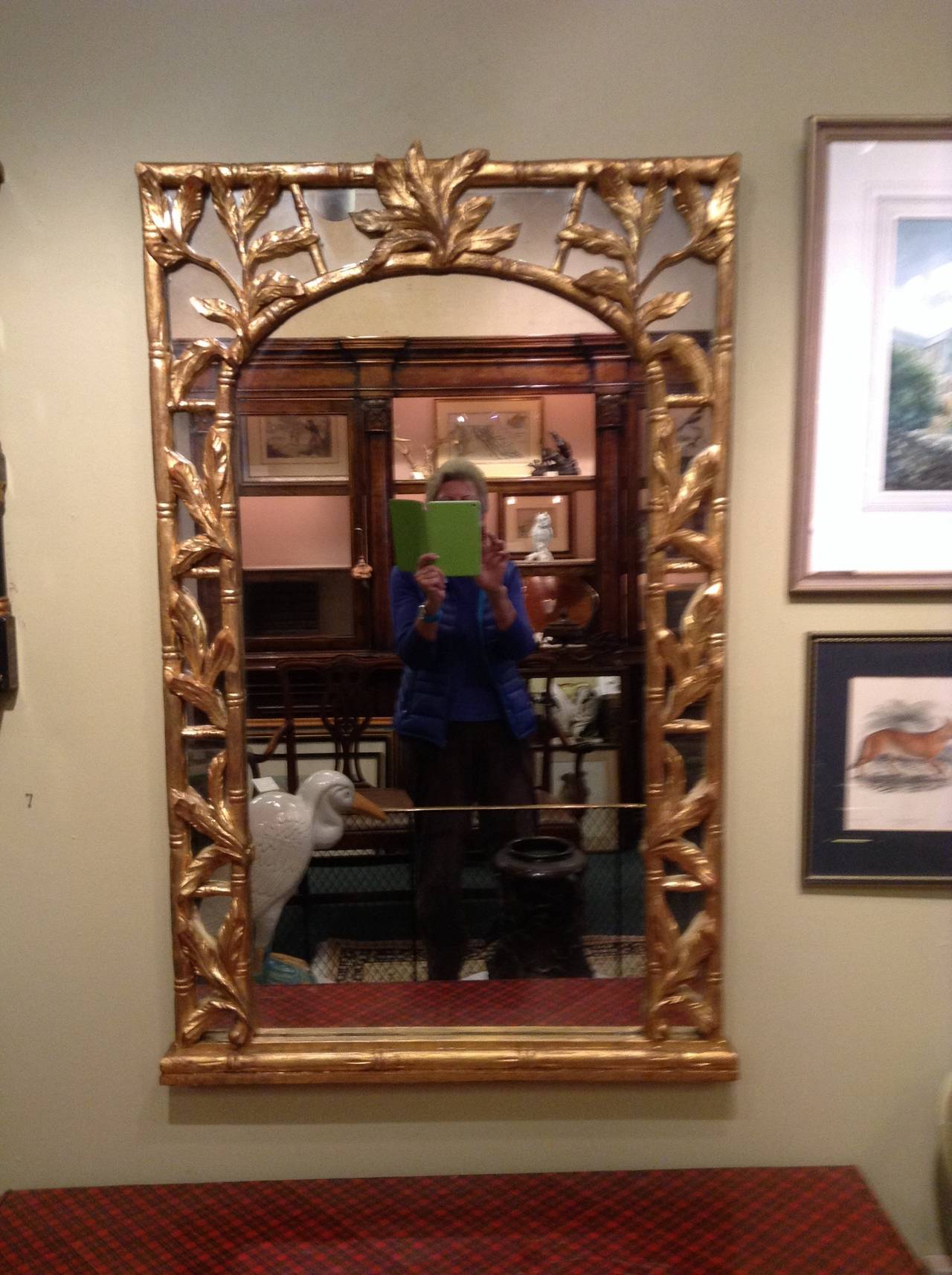 Fabulous Italian Carved Giltwood Mirror.