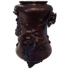 Japanese Bronze 19th Cent. Vase