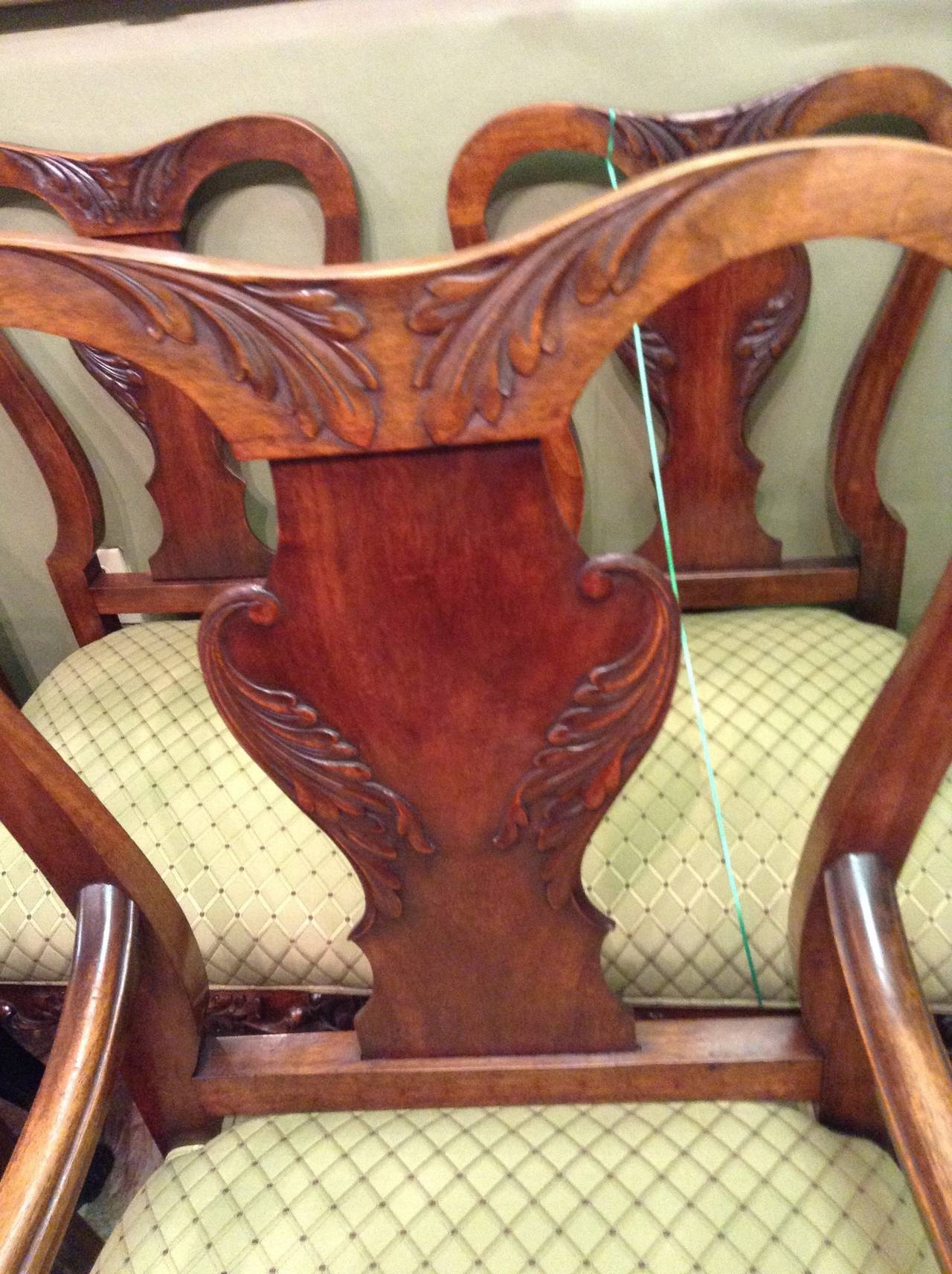 19th Century Irish Set of 8 Chippendale Dining Chairs For Sale