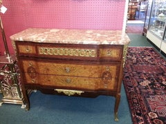 French 19th C Burr Walnut 
gilt Chest
