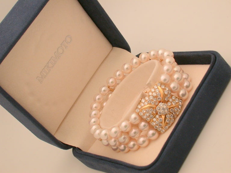 Japanese Mikimoto Cultured Akoya Pearl Bracelet