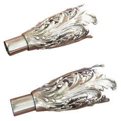 English Silver Plate Candlestick Toppers