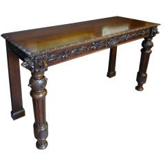 English Oak Carved Hall Table