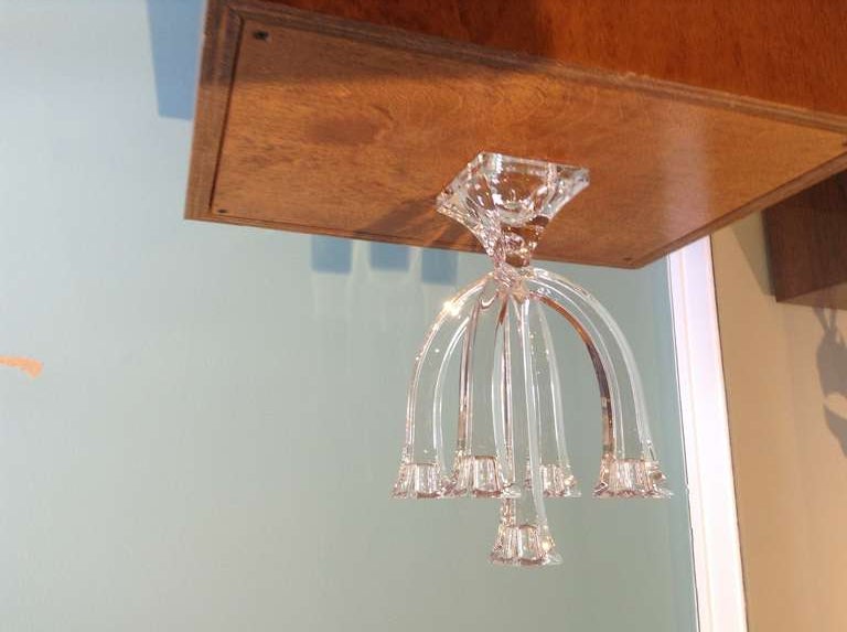 Pair of German Crystal  5 Light Candelabra