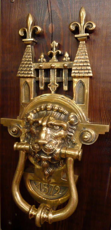 Brass Very Large English Victorian Door Knocker