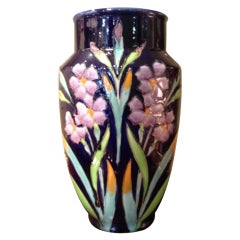 French Majolica Longchamps Vase