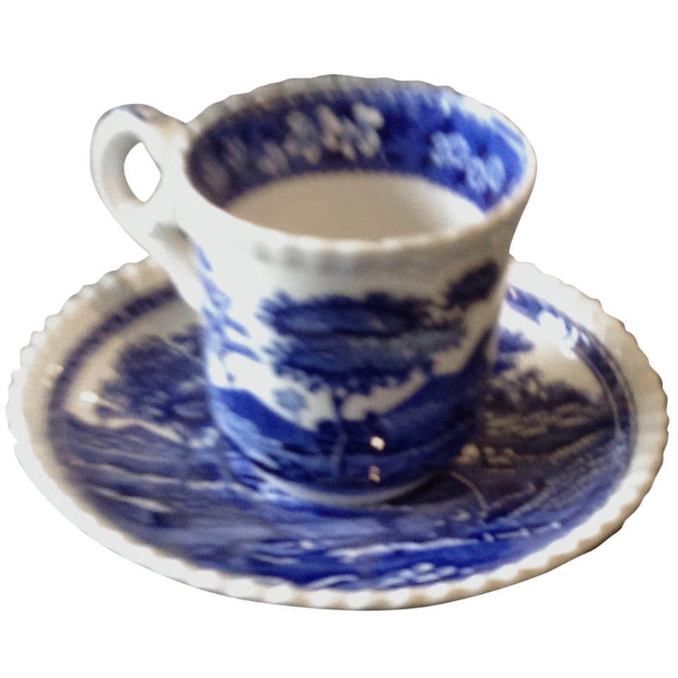 Copeland " Spode's Tower" Demi Tasse Cups /Saucers -Set of 6