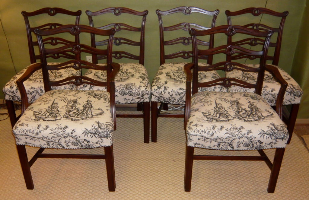 Set of Six Chippendale Style Mahogany Dining Chairs