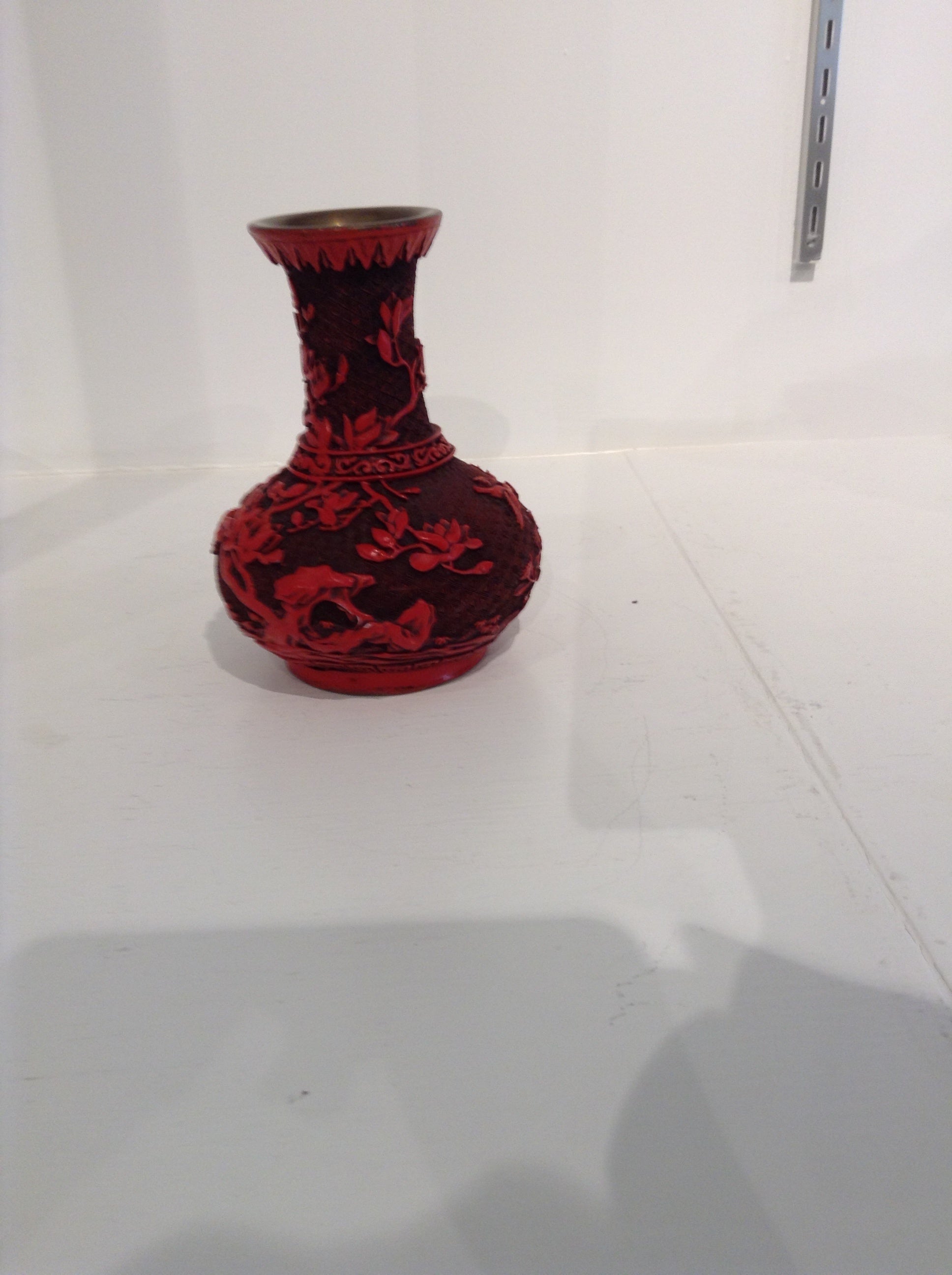 Chinese Red Lacquer Cinnabar Vase