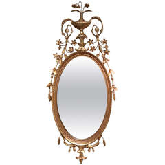 Williamsburg Chippendale Style Oval Gilt Mirror