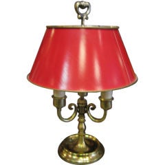 Antique Brass Bouillotte  Style Desk Lamp