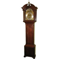 Antique English Oak 8 Day Longcase Clock - Signed
