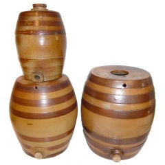 Antique Set of Three Royal Doulton Spirit Barrels