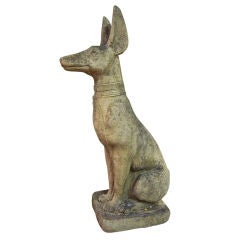 English Sandstone Hand-Carved Pharaoh Dog