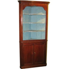 English Mahogany Corner Cabinet
