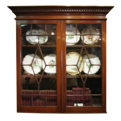 Chippendale Style Mahogany Wall Bookcase/display Cabinet