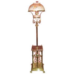 English Art Nouveau Period Standard Oil Lamp
