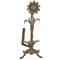 Hand Forged Cast Iron Andirons