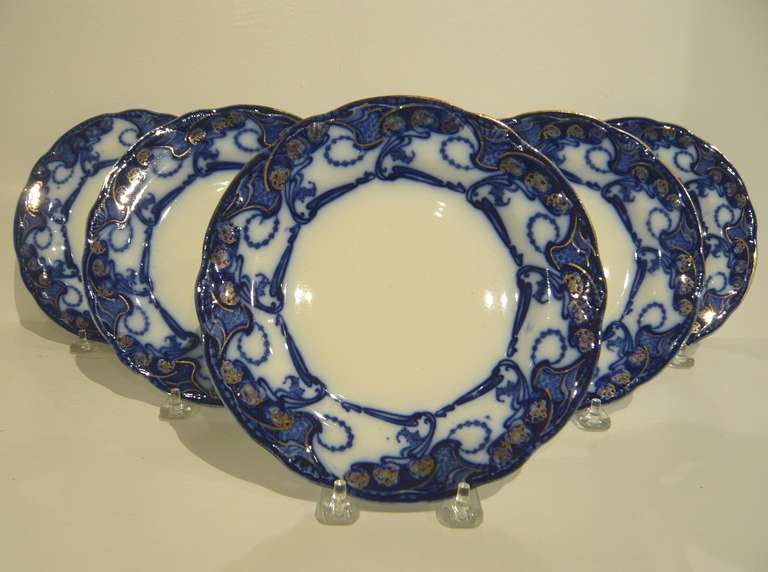 English Flow Blue Salad/Dessert Plates *SATURDAY SALE*