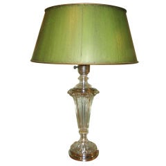 Glass Lamp with Tole Style Shade