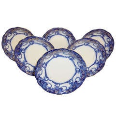 English Victorian Flow Blue Soup Plates *SATURDAY SALE*