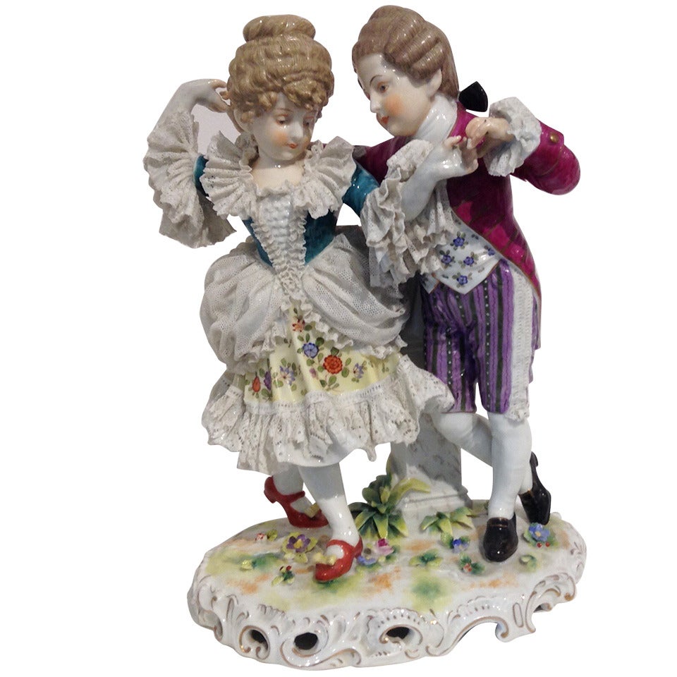 Royal Vienna Double Figurine, 19th Century For Sale