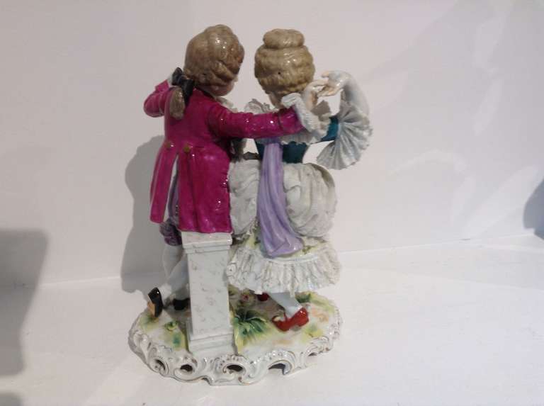 Royal Vienna Double Figurine, 19th Century In Good Condition For Sale In Middleburg, VA