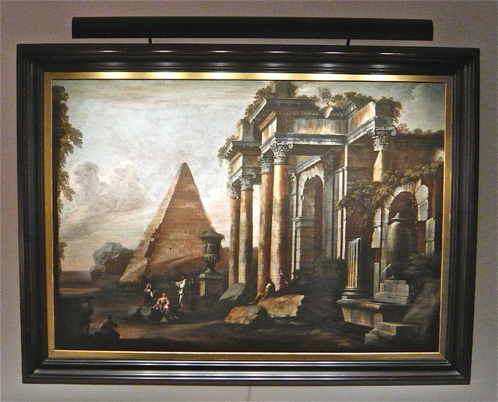 Magnificent Early 18thC. Italian Architectural Capriccio For Sale 6