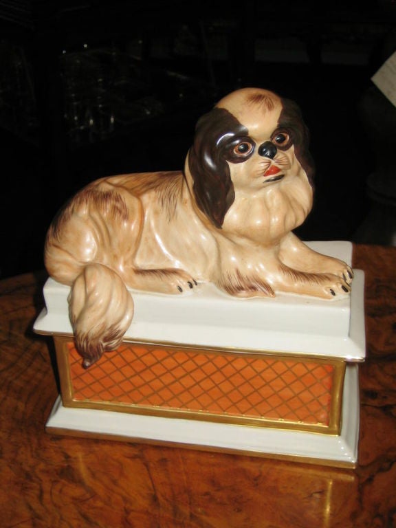 King Charles/Cavalier Spaniel - Italian Porcelain Hand Decorated