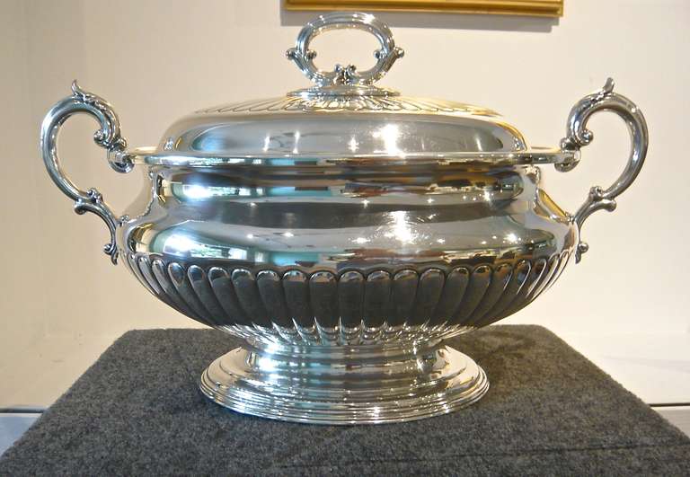 A large, English, Victorian-era silverplate tureen by Elkington & Co.  Fully hallmarked and dated 1874.  Very impressive!