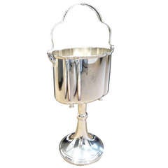 Silver-Plated Double Wine Cooler on Stand