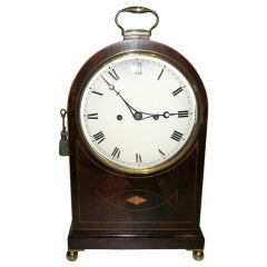English Mahogany Twin Fusee Bracket Clock