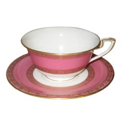 Set Of 10 Royal Worcester Hand Decorated Tea Cups/saucers