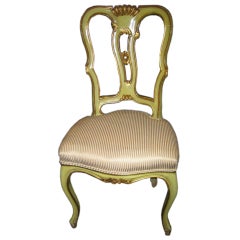 French Painted/gilded Side Chair