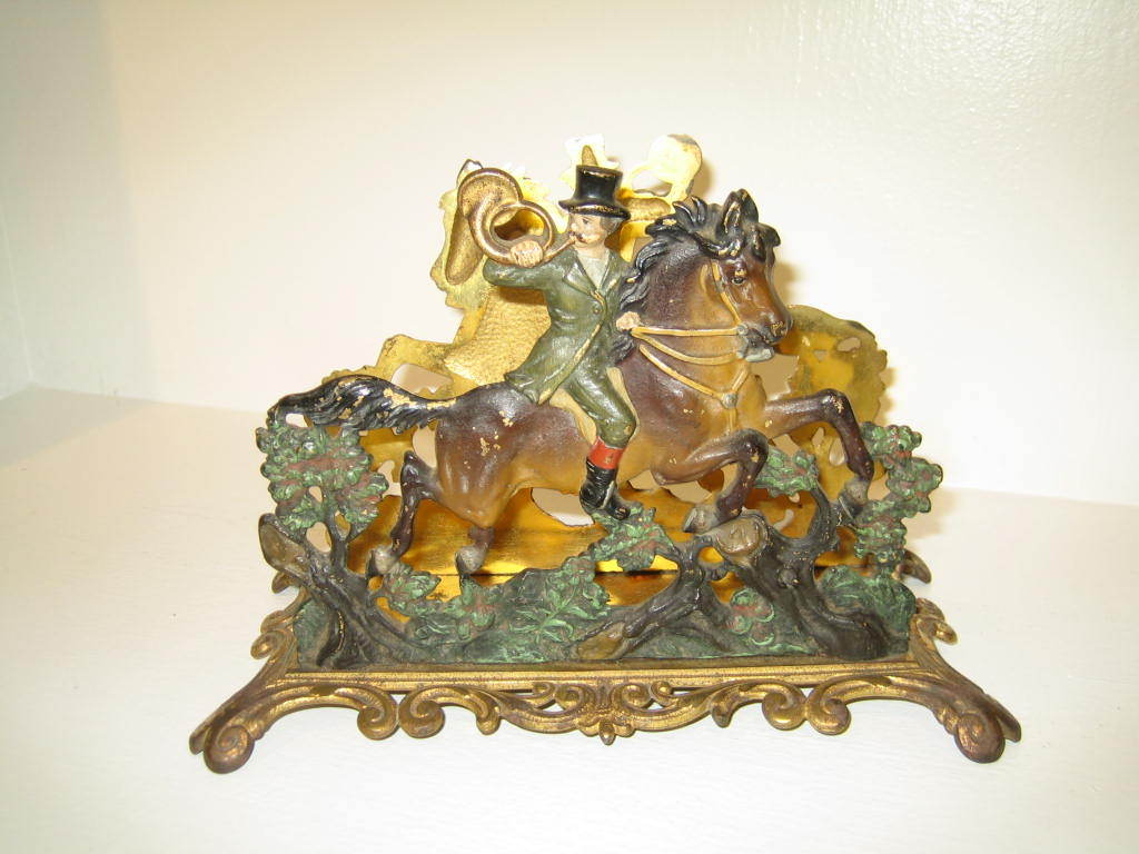 Bradley And Hubbard Bronzed Huntsman Letter Holder
