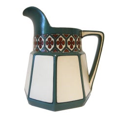 Antique German Arts & Crafts Pitcher by Mettlach