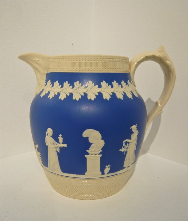 English Neoclassical Pottery Pitcher by Copeland 7
