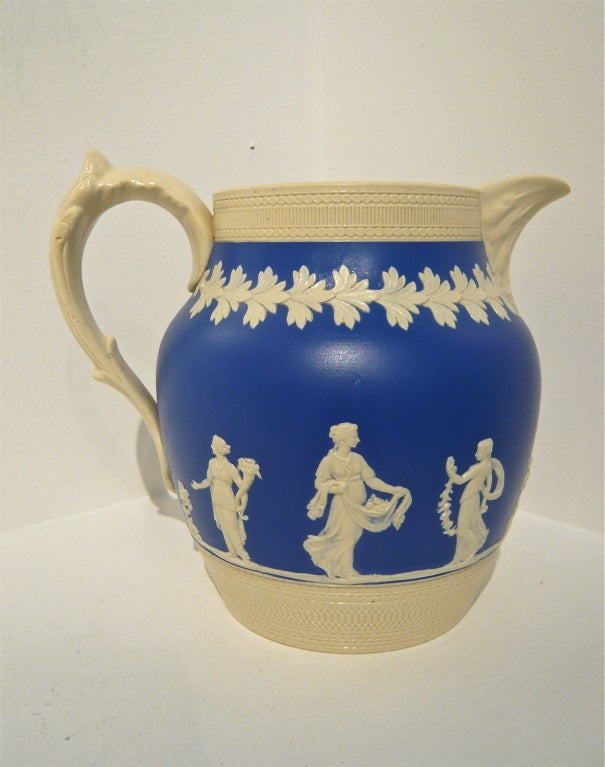 English Neoclassical Pottery Pitcher by Copeland 1