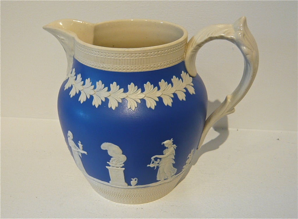 English Neoclassical Pottery Pitcher by Copeland 6
