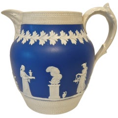 English Neoclassical Pottery Pitcher by Copeland