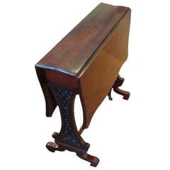 English Mahogany Chinese Chippendale Style Sutherland Table