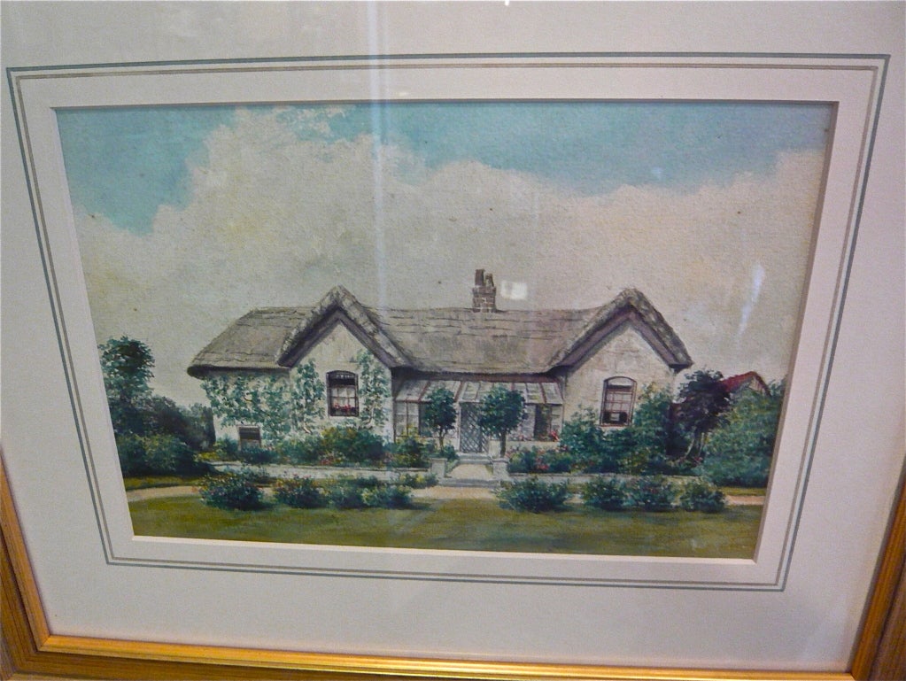 English Edwardian Watercolor of 
