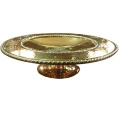 English 19th Century Brass Footed Tazza  *SATURDAY SALE*